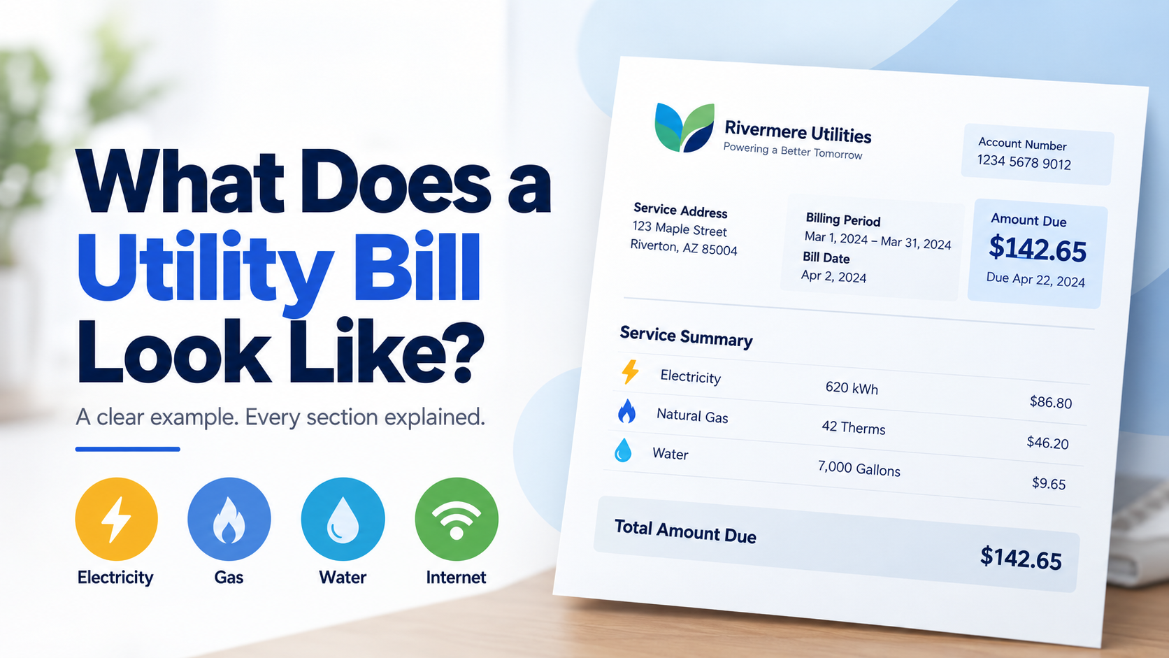what does a utility bill look like